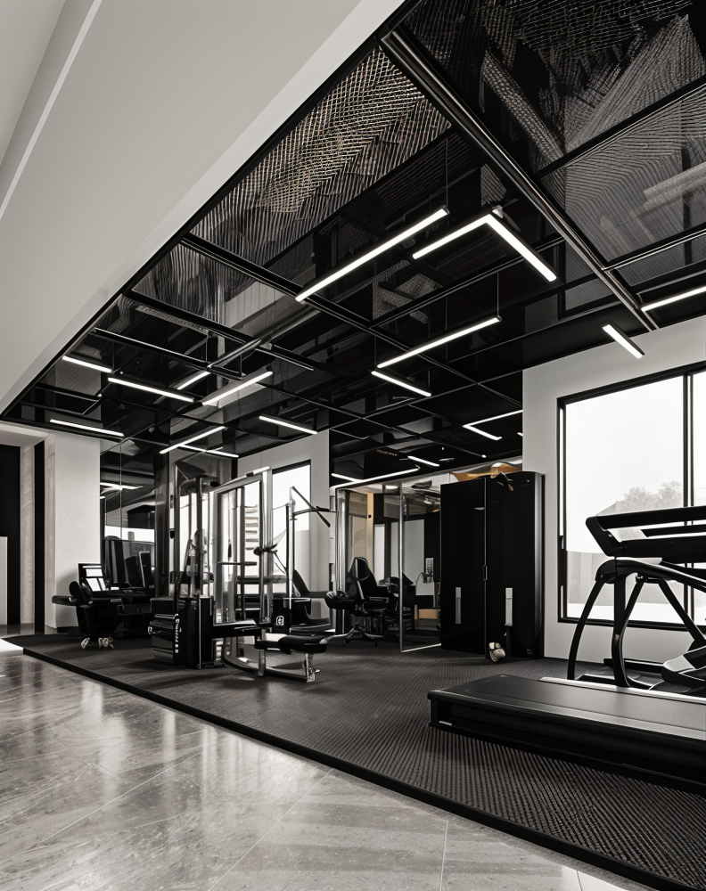Concept for the STNDRD lower-level cardio floor