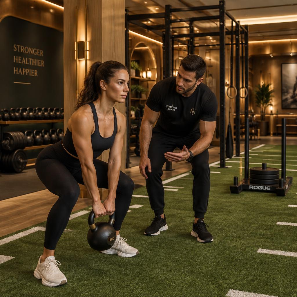 Personal training session on the STNDRD floor